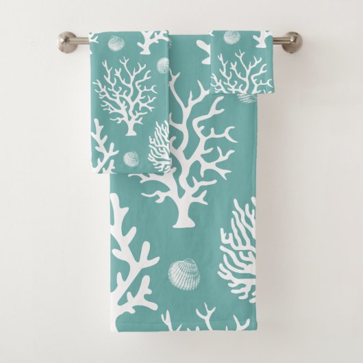 Kustwit Zee Koraal & Zee Groen Bad Handdoek (Insitu)
