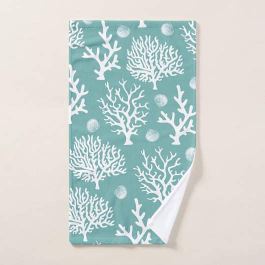 Kustwit Zee Koraal & Zee Groen Bad Handdoek (Handdoek)