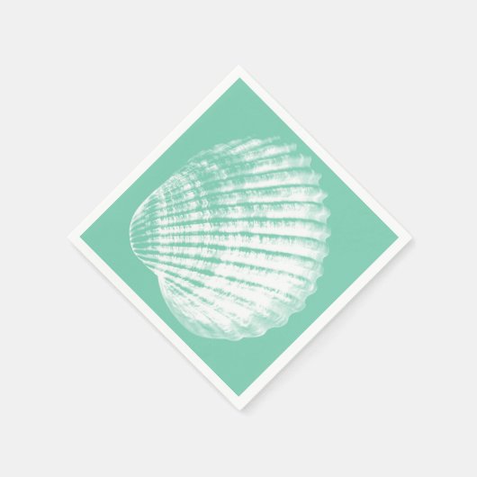 Kustwitte Seashell & Zee Green Servet (Hoek)