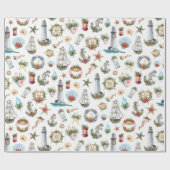 Kustwitte Waterverf Cadeaupapier (Vlak)