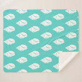 Kustwitte zeehonden en Zee groen Sherpa Deken (Voorkant (horizontaal))