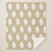 Kustwitte zeeschelpen en kuilen sherpa deken (Voorkant)