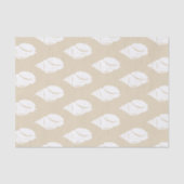 Kustwitte zeeschelpen en kuilen tissuepapier (Voorkant)