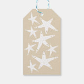 Kustwitte zeester & Taupe Cadeaulabel (Achterkant)