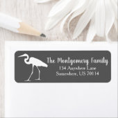 Kustwitte zilverreiger & grijze familie etiket (Insitu)