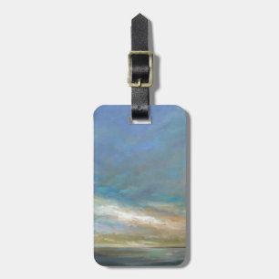 Kustwolken met oceaan bagagelabel