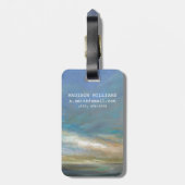 Kustwolken met oceaan bagagelabel (Achterkant verticaal)