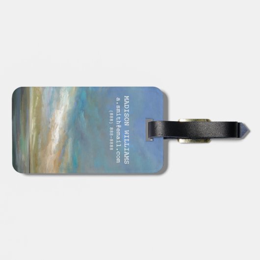 Kustwolken met oceaan bagagelabel (Achterkant horizontaal)