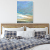 Kustwolken met oceaan canvas afdruk (Insitu (Slaapkamer))