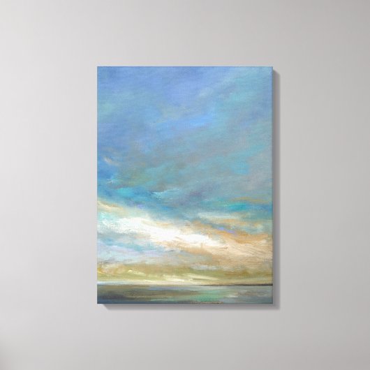 Kustwolken met oceaan canvas afdruk (Voorkant)