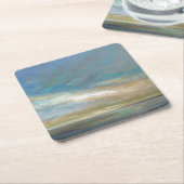 Kustwolken met oceaan kartonnen onderzetters (Schuin)