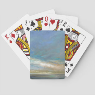 Kustwolken met oceaan pokerkaarten