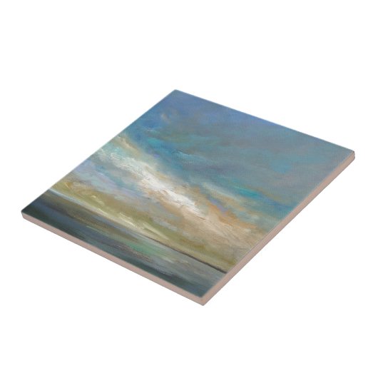 Kustwolken met oceaan tegeltje (Zijkant)