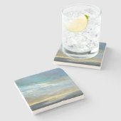 Kustwolken Stenen Onderzetter (Zijkant)