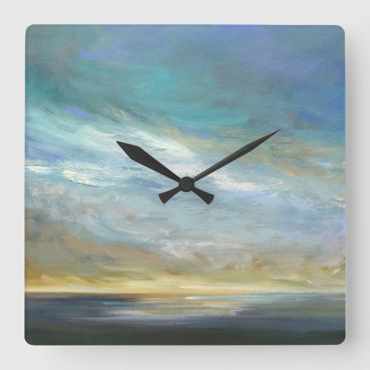 Kustwolken Vierkante Klok (Voorkant)
