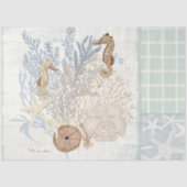 Kustwoning Decor Zeesterren Zeepaardkoraal Hout Tissuepapier (Voorkant)