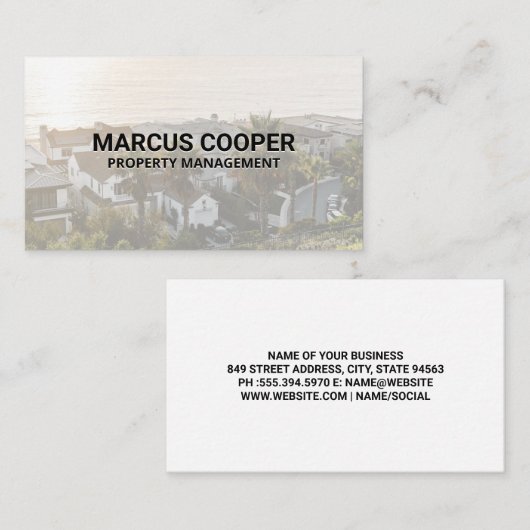 kustwoningen | Bouw | makelaar Visitekaartje (Voorkant / Achterkant)