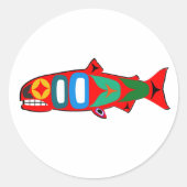 Kustzalm Ronde Sticker (Voorkant)