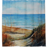 Kustzand Dunes Beach Art Showgordijn Douchegordijn (Voorkant)