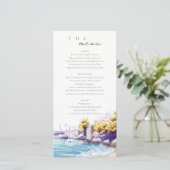 Kustzand Strand Rots Zeegezicht Trouw Menu Kaart (Staand voorkant)