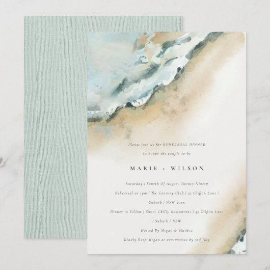 Kustzand-strand-Zee-repetitie Kaart (Voorkant / Achterkant)