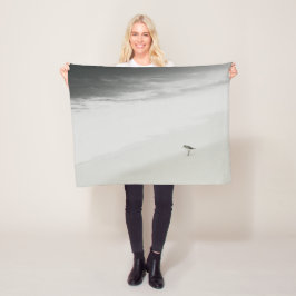 Kustzandloper op het strand fleece deken