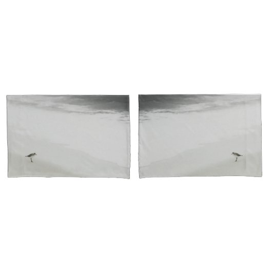 Kustzandloper op het strand kussensloop (Voorkant-Set)