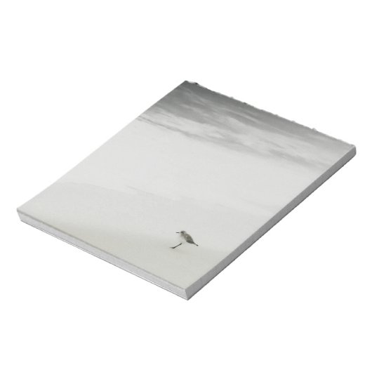 Kustzandloper op het strand notitieblok (Linkerzijde)