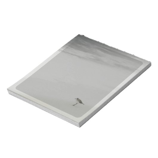 Kustzandloper op het strand notitieblok (Linkerzijde)