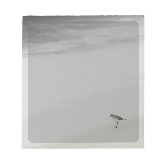 Kustzandloper op het strand notitieblok (Voorkant)