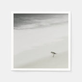 Kustzandloper op het strand servet (Voorkant)