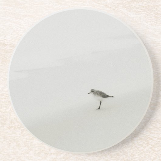 Kustzandloper op het strand zandsteen onderzetter (Voorkant)