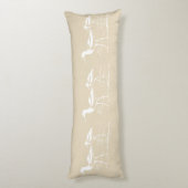 Kustzandpipers en Sandy Taupe Lichaamskussen (Achterkant (Verticaal))