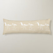 Kustzandpipers en Sandy Taupe Lichaamskussen (Voorkant)