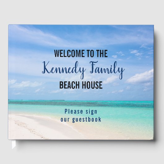 Kustzang Familienaam Naam Kusthuis Welkom Gastenboek (Voorkant)