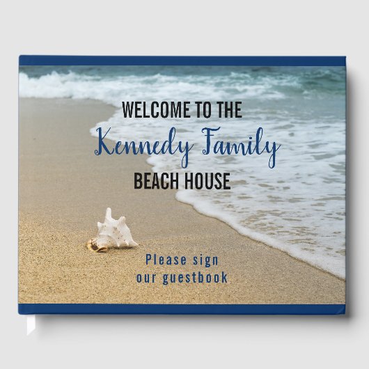 Kustzedenfamilie - Blauw huis - Welkom Gastenboek (Voorkant)