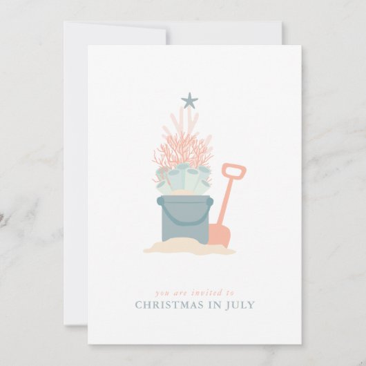 Kustzedenkerst in juli uitnodiging (Voorkant)