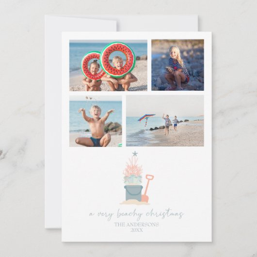 Kustzedenkerstfoto'sPlatte Kaart (Voorkant)