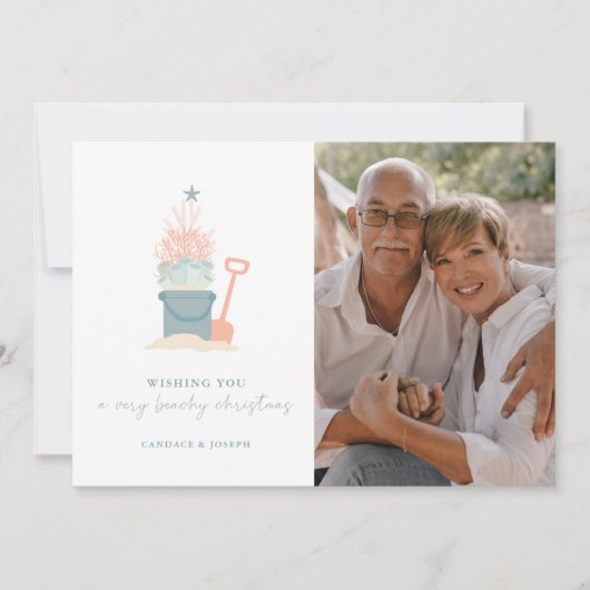 Kustzedenkerstkaart met foto (Voorkant)