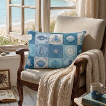 Kustzee leven en botanische quilt