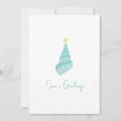 Kustzeeën en Groeten Schelp Feestdagenkaart (Voorkant)