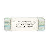 Kustzeekust bruiloft Driftwood Ocean Beach Etiket (Voorkant)