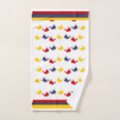 Kustzeemacht BLUE RED YELLOW WHALE Bad Handdoek (Handdoek)