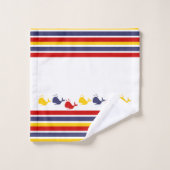 Kustzeemacht BLUE RED YELLOW WHALE Bad Handdoek (Wasdoekje)