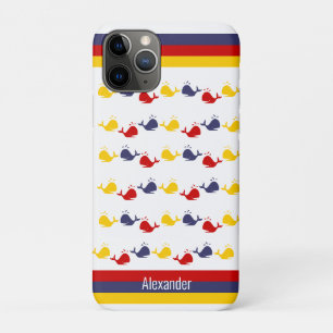 Kustzeemacht BLUE RED YELLOW WHALE Case-Mate iPhone Case