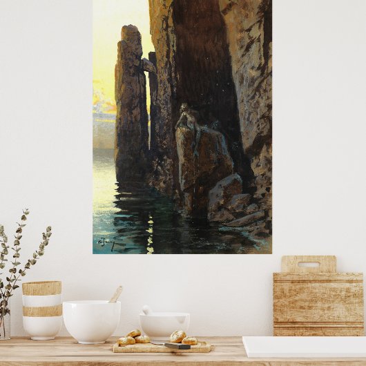 Kustzeemeermin Zee Meisje Bare & Lurking Desires Poster (Keuken)