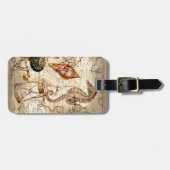 Kustzeepaardje zeeschelp Nautische Kaart Bagagelabel (Voorkant horizontaal)