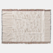 Kustzeeschelp Beige Hand-getrokken nautisch Deken (Voorkant)