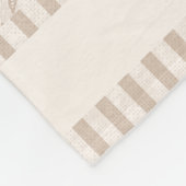 Kustzeeschelp Beige Hand-getrokken nautisch Fleece Deken (Hoek)