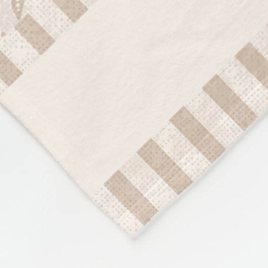 Kustzeeschelp Beige Hand-getrokken nautisch Fleece Deken (Hoek)